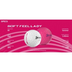 Balles de golf pour femme SRIXON Soft Feel lady Blanche Saint-Valentin