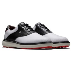 Chaussures de golf Footjoy Traditions SL White/Black grey Wide
