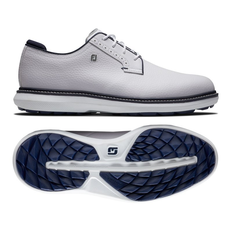 Chaussures de golf Footjoy Traditions SL White/Navy homme Wide Chaussures de golf Footjoy Traditions SL White/Navy homme Wide