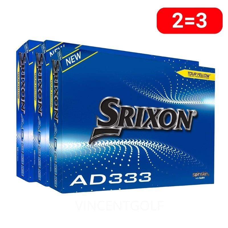 SRIXON - Vente balles de golf modèle AD333 jaunes en promotion