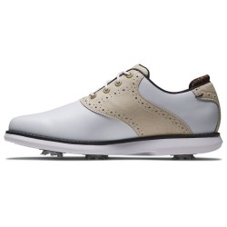 Chaussures de golf Footjoy Traditions White/Tan/Black Femme M