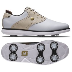 Chaussures de golf Footjoy Traditions White/Tan/Black Femme M