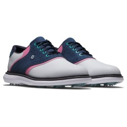 FOOTJOY - Vente chaussures de gof homme Traditions White/Navy/Pink