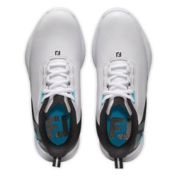 Vente chaussures de golf FOOTJOY junior modèle Fuel White/Black/Blue