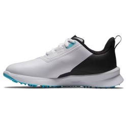 Vente chaussures de golf FOOTJOY junior modèle Fuel White/Black/Blue