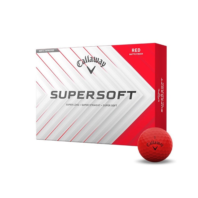 CALLAWAY - Vente balles de golf SUPERSOFT Rouge