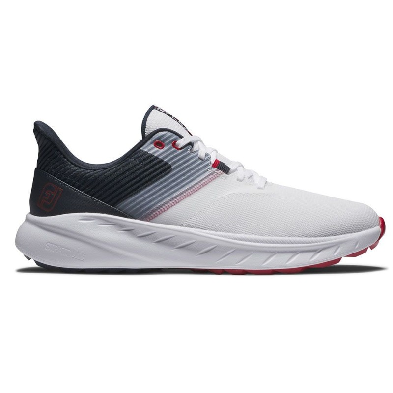 FOOTJOY - vente chaussures golf homme modèle Flex White/Navy/Red FOOTJOY - vente chaussures golf homme modèle Flex White/Navy/Red