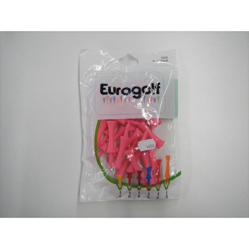 100 Tee Da Golf Rosa, 57 Mm, In Plastica PP, Alta Visibilità, Resistenti E Leggeri, Per Pratica E Gare