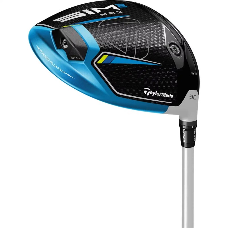 TaylorMade SiM 2 Max Acier Bois de parcours pour homme Fibre de carbone Tige rigide 3° pour droitier, Noir/Gris clair