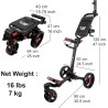 AXGLO - Vente chariot manuel 3 roues de golf V2 Push Cart Noir-Gris