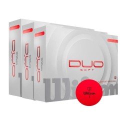 Wilson - 3 boîtes de balles golf modèle DUO Soft Rouge