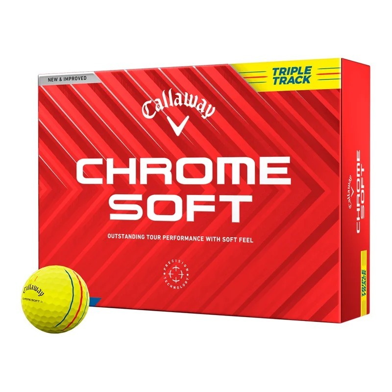CALLAWAY - Vente balles de golf Chrome soft triple track jaunes 2020 CALLAWAY - Vente balles de golf Chrome soft triple track jaunes 2020
