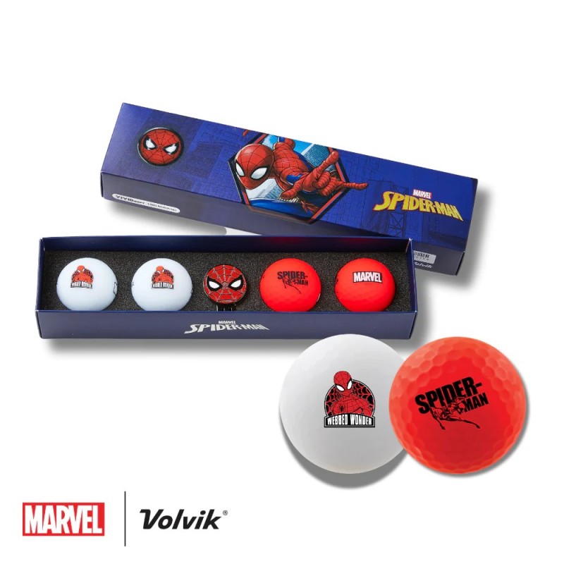 VOLVIK - Vente coffret 4 balles Vivid Soft Marvel SpiderMan VOLVIK - Vente coffret 4 balles Vivid Soft Marvel SpiderMan
