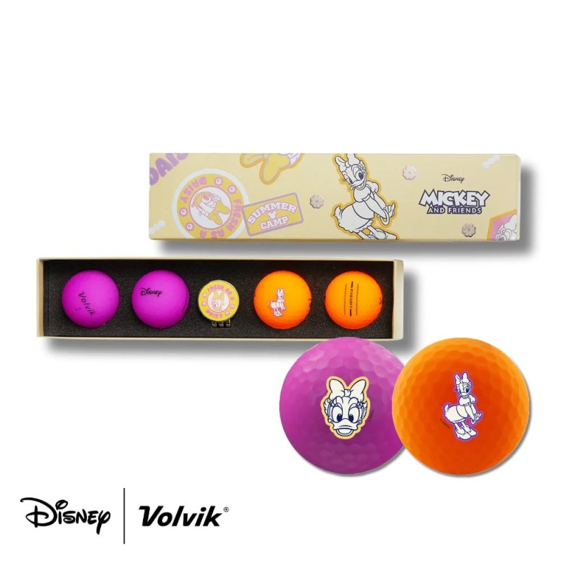 VOLVIK - Vente coffret 4 balles Vivid Soft Disney Daisy Duck