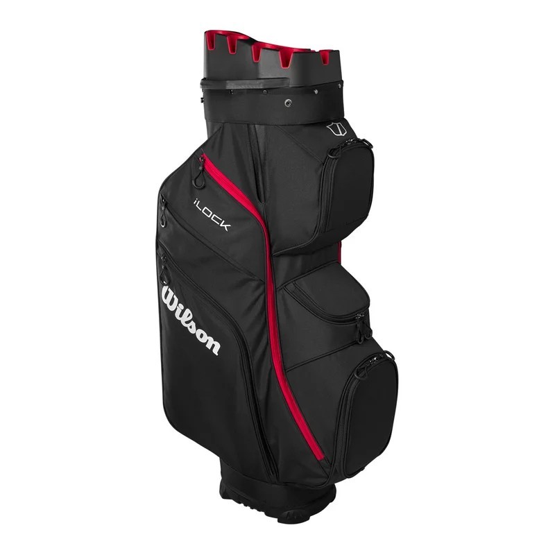 Vente sac chariot de golf WILSON I-Lock Cart Bag Black Red