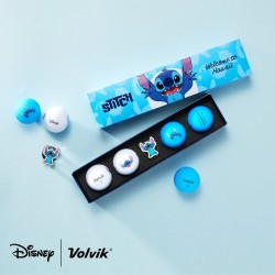 Volvik - Vente coffret 4 balles Vivid Soft Disney Stitch