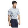 Adidas | Polo Ultimate365 Micro Argyle Collegiate White| Vincent-golf
