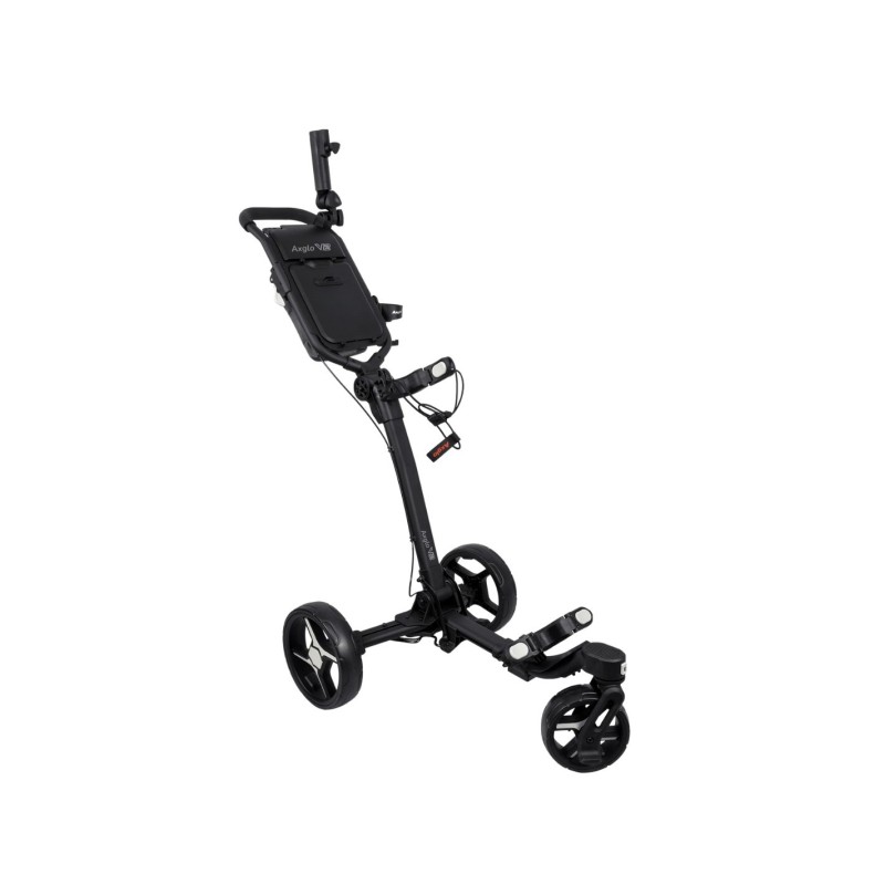 AXGLO - Vente chariot manuel 3 roues de golf V2 Push Cart Noir-Gris
