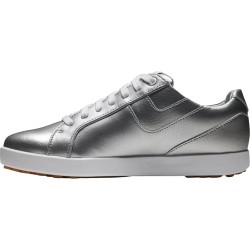 Chaussures de golf Footjoy Links Argent/Blanc pour femme