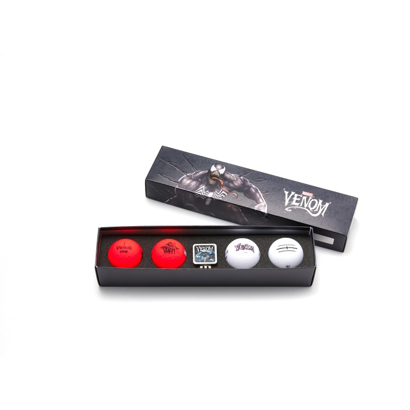 Volvik - Vente coffret 4 balles de golf Vivid Marvel Venom