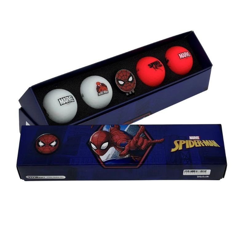 Volvik - Vente coffret 4 balles de golf Vivid Marvel Spider man