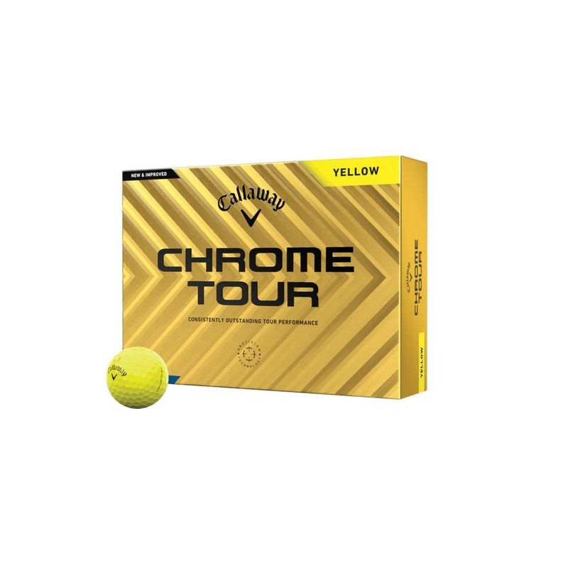 Callaway | Balle de golf Chrome Tour Yellow| Vincent-Golf