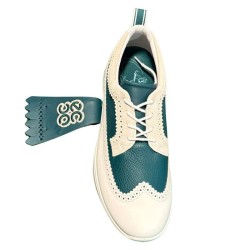 Ecco - Vente chaussures de golf S Three Casual Shadow White/Baygreen
