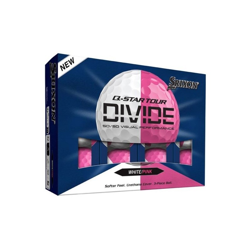 Srixon | Balles - Q-star Tour Divide 6 Blanc/Rose