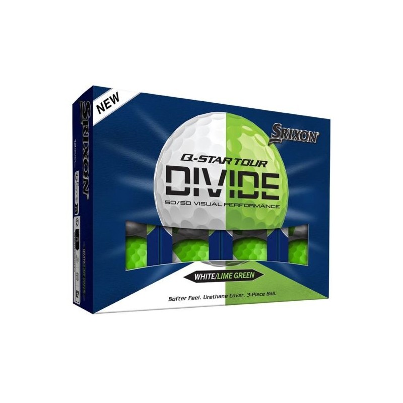 Srixon | Balles - Q-STAR TOUR DIVIDE 6 Blanc/Citron