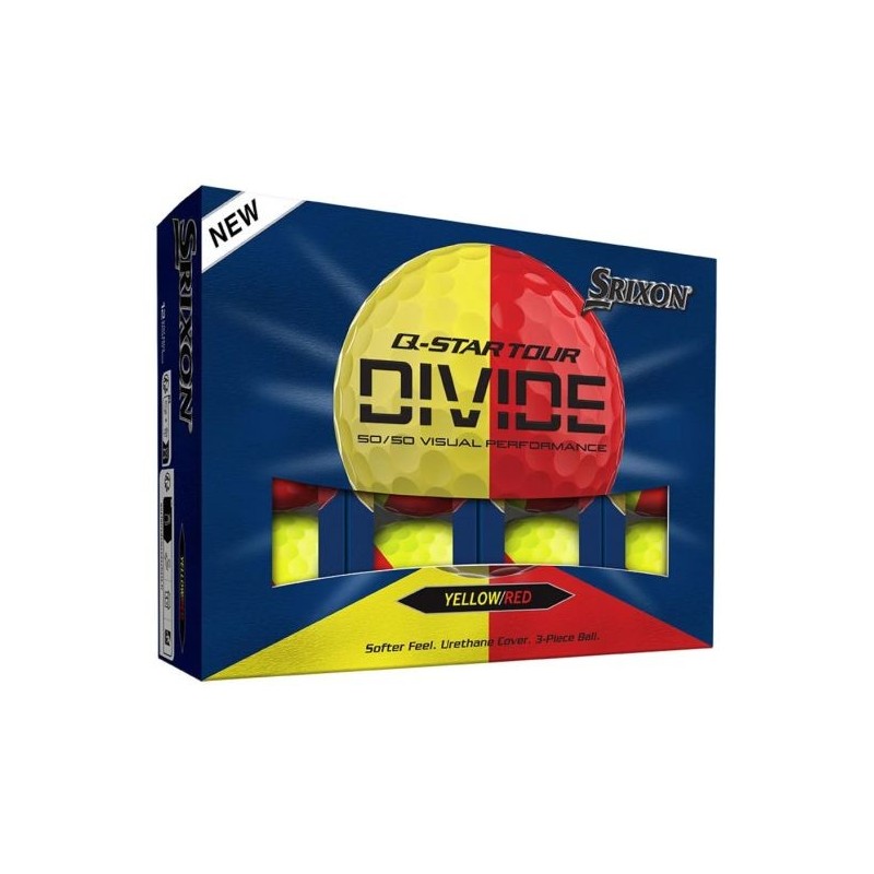 Srixon | Balles - Q Star Tour Divide 6 Jaune/Rouge