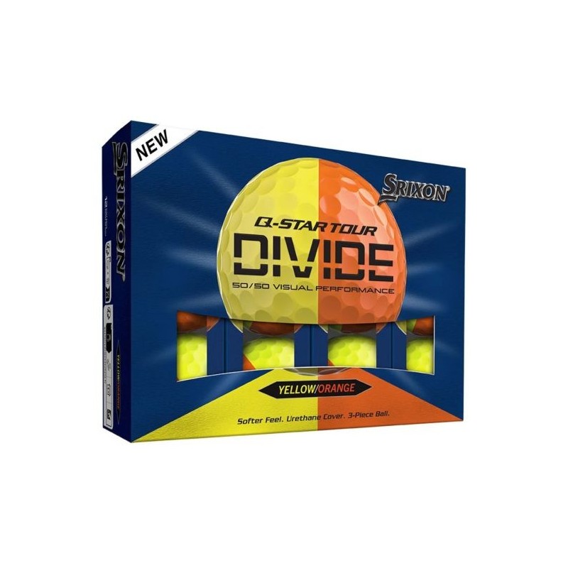 Srixon | Balles de golf - Q-Star Tour Divide 6 Jaune/Orange