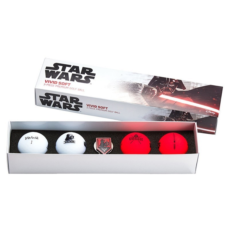 Volvik | Coffret 4 balles de golf Vivid Star Wars Dark Vador L