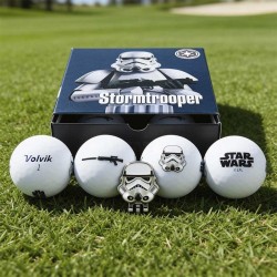 Volvik | Coffret 4 balles de golf Vivid Star Wars Storm Trooper