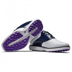 Footjoy chaussures Traditions SL lady white/navy/purple
