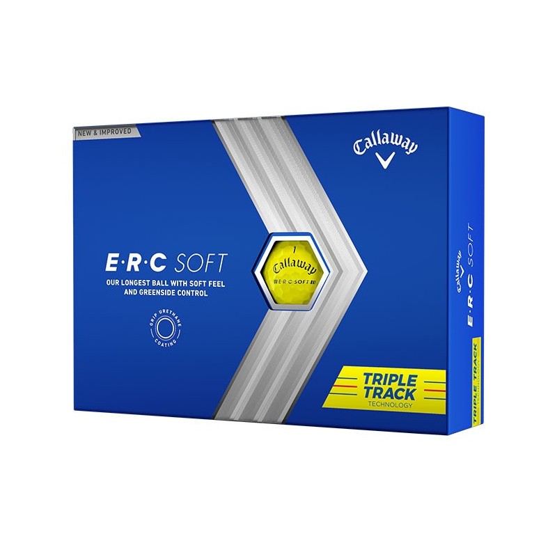 Vente balles de golf CALLAWAY modèle ERC soft jaunes
