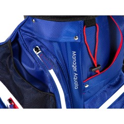 JUCAD Vente sac chariot de golf modèle MANAGER AQUATA bleu blanc rouge