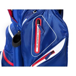 JUCAD Vente sac chariot de golf modèle MANAGER AQUATA bleu blanc rouge