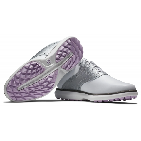 Footjoy chaussures Traditions SL lady white/grey/purple
