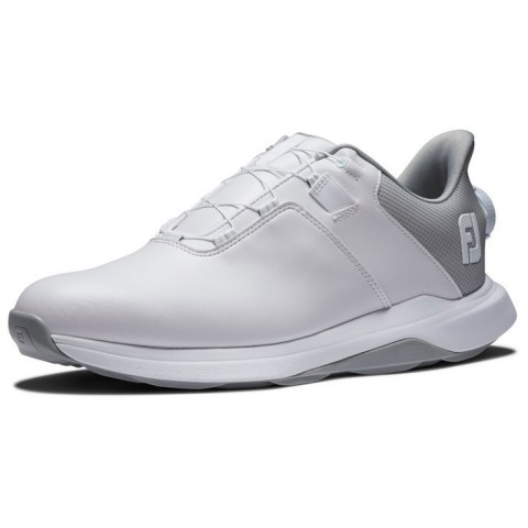 Footjoy chaussures de golf ProLite White Grey BOA vue 3/4