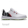 Vente chaussures de golf FOOTJOY junior modèle Fuel blanches et noires