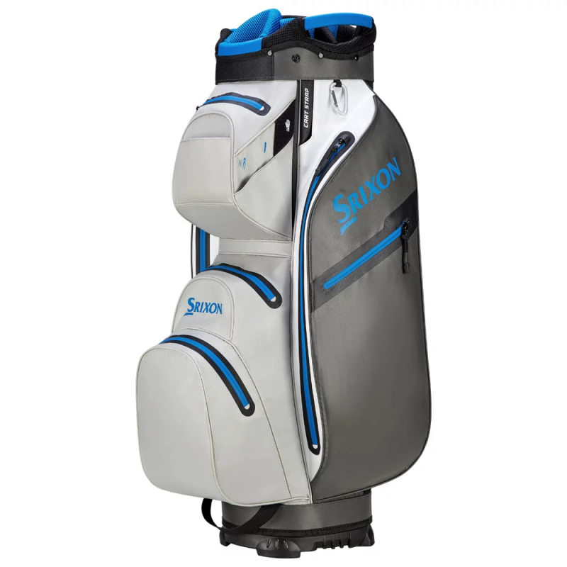 SRIXON - Vente sac de golf chariot Waterproof Cart blanc/gris/bleu