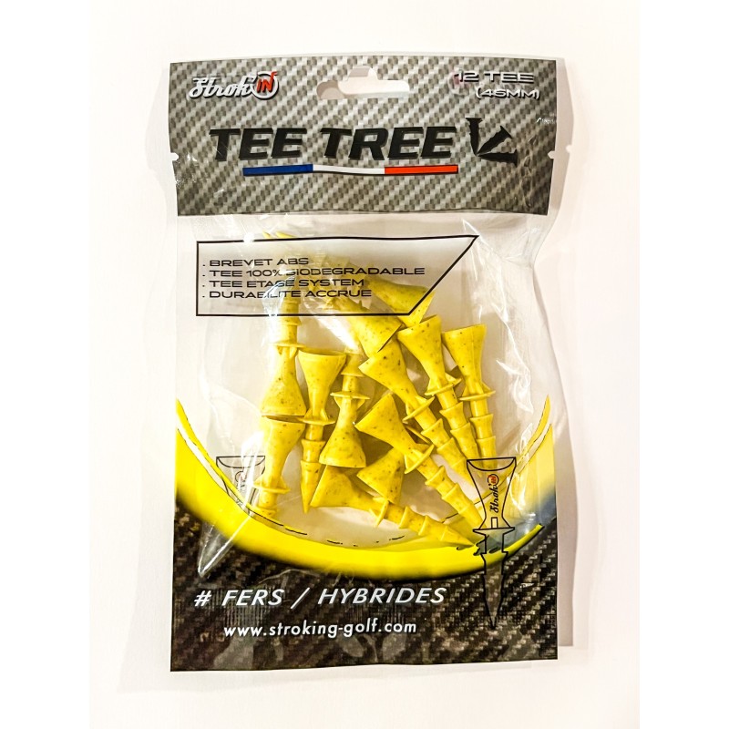 Strok'IN - Vente TEES de GOLF en bois modèle Tee Tree Jaune (45 mm) Strok'IN - Vente TEES de GOLF en bois modèle Tee Tree Jaune (45 mm)